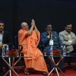 Swami Adhyatmanandji introduced at Youth Convention by Vivekananda Yuva Parishad- Vibrant Gujarat Summit 2013-Gandhinagar