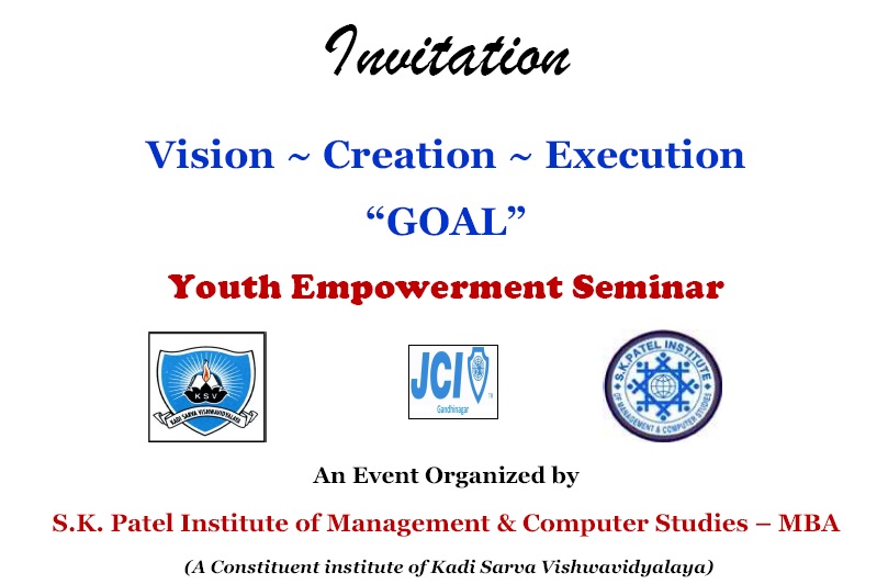 Youth Empowerment Seminar @ S.K.Patel Institute of Management 11 September 2013