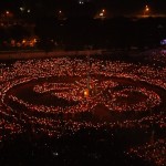 Gandhinagar Cultural Forum-2103 Maha Aarti Arial View Images.`