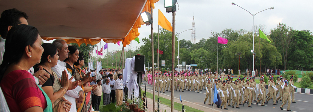 Gujarat CM at the State-wide ‘Women’s Empowerment Parade’ at Gandhinagar